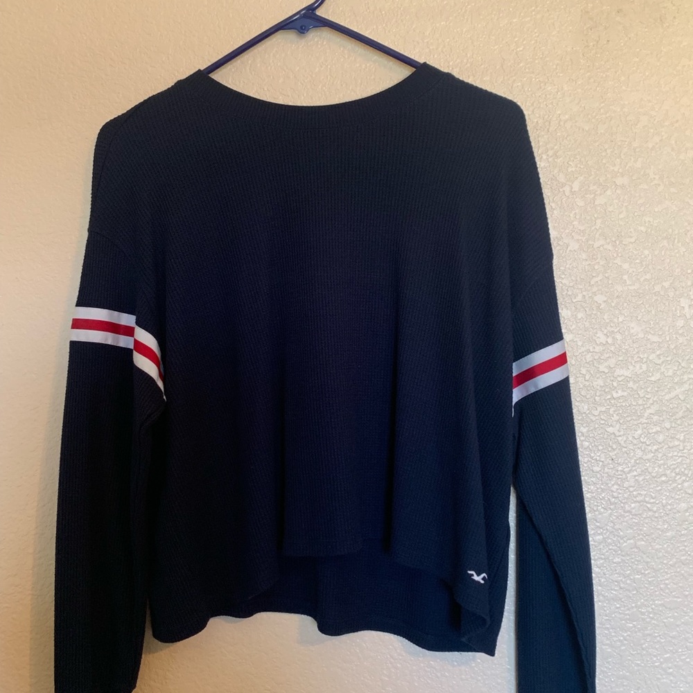 Navy Blue Crop Top